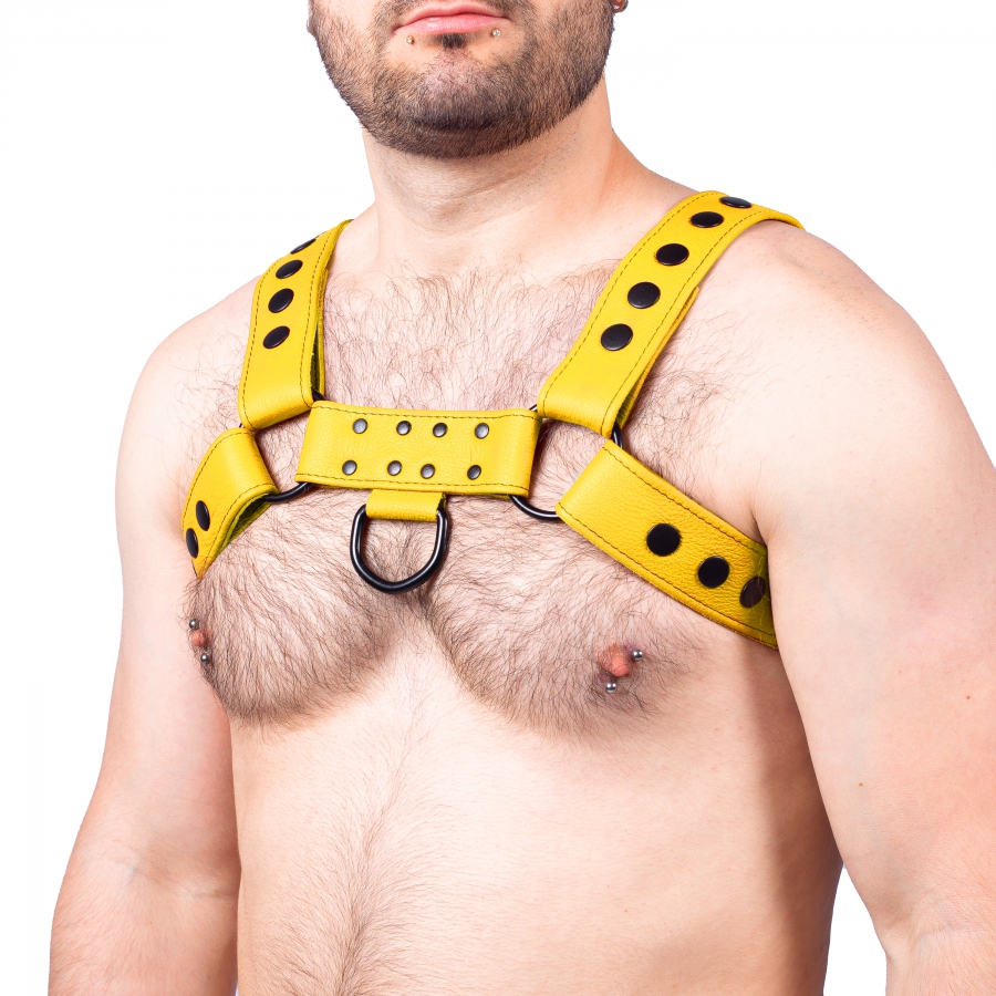 Robustes BDSM Leder Snap Harness Brustharness für Herren