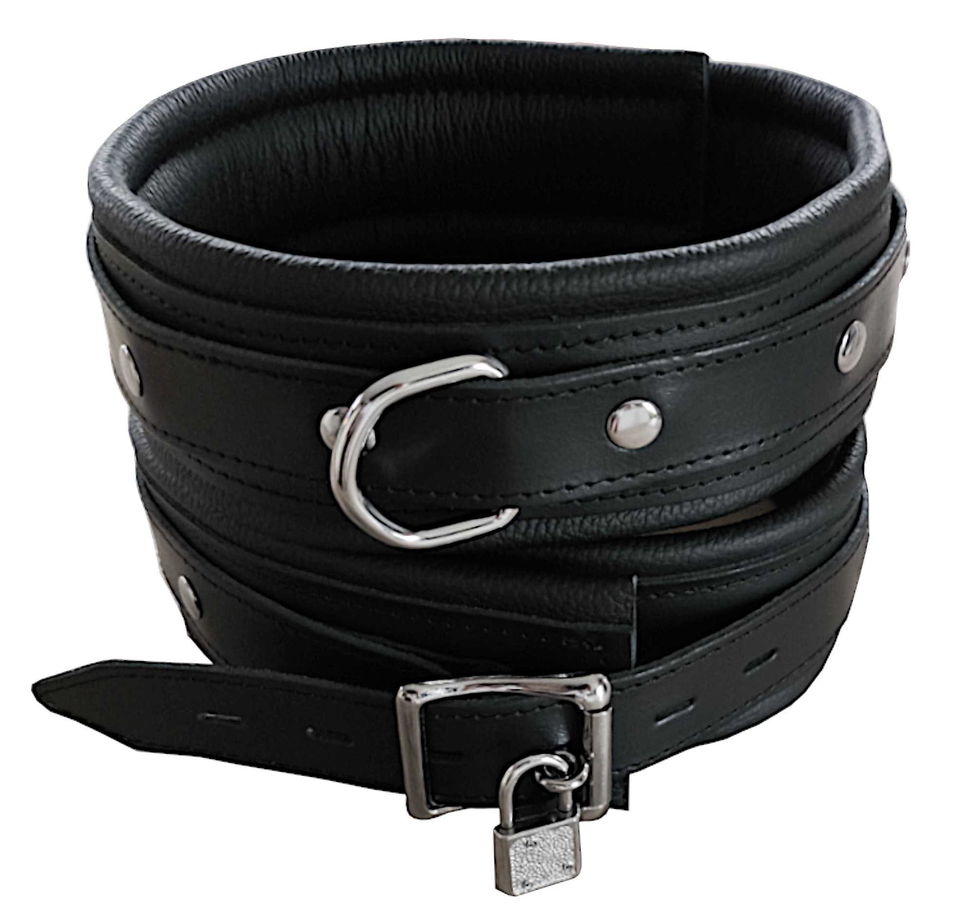 Deluxe padded Leather Locking Thigh Cuffs