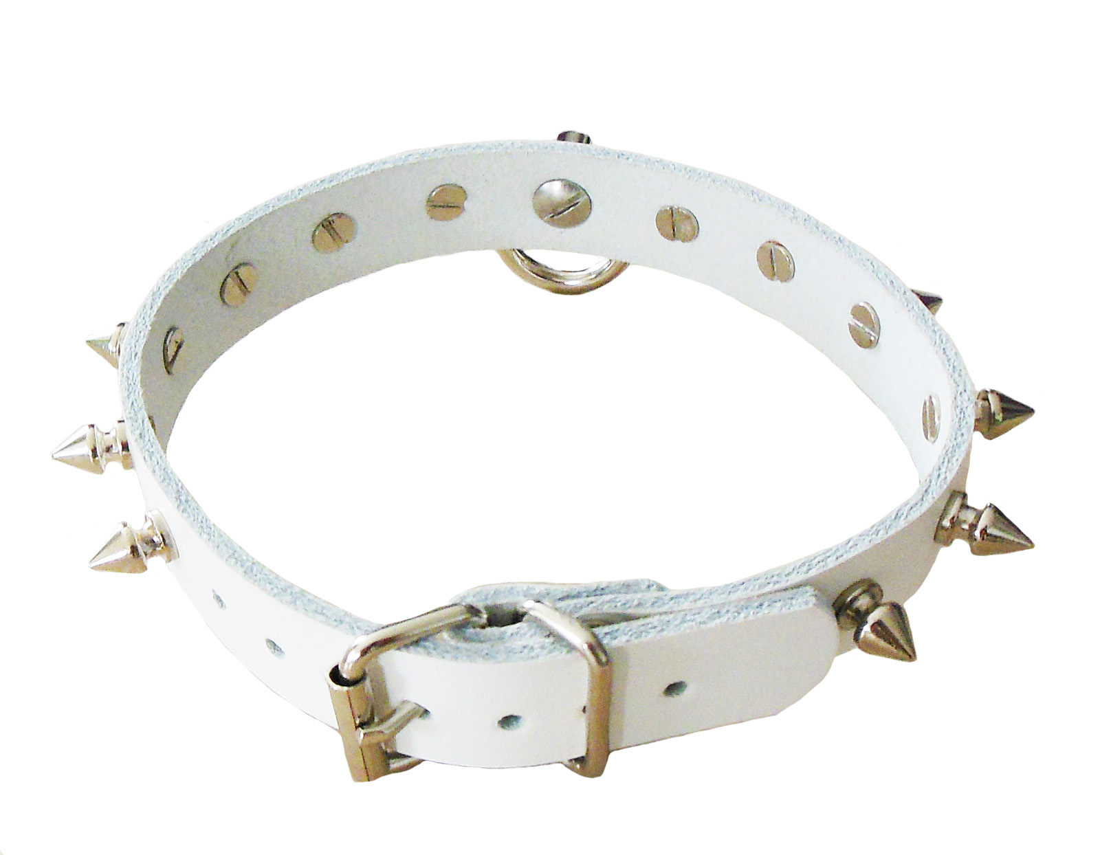 BDSM Halsband mit Killernieten und O-Ring