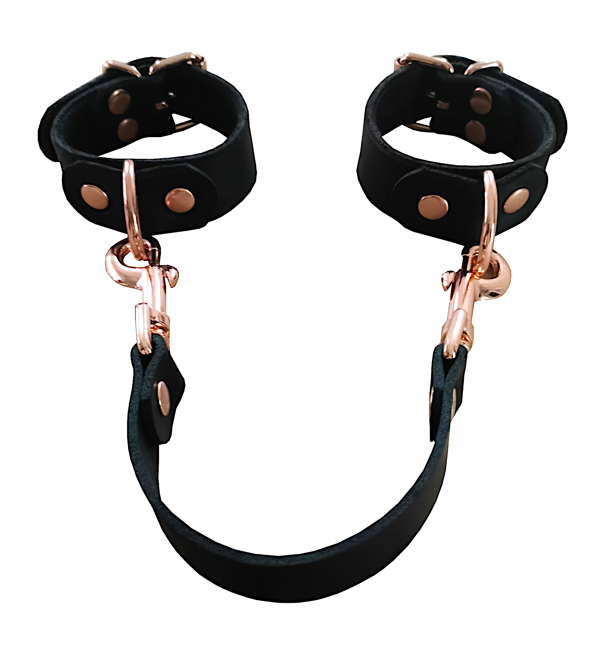 BDSM Leather handcuffs incl. hogtei