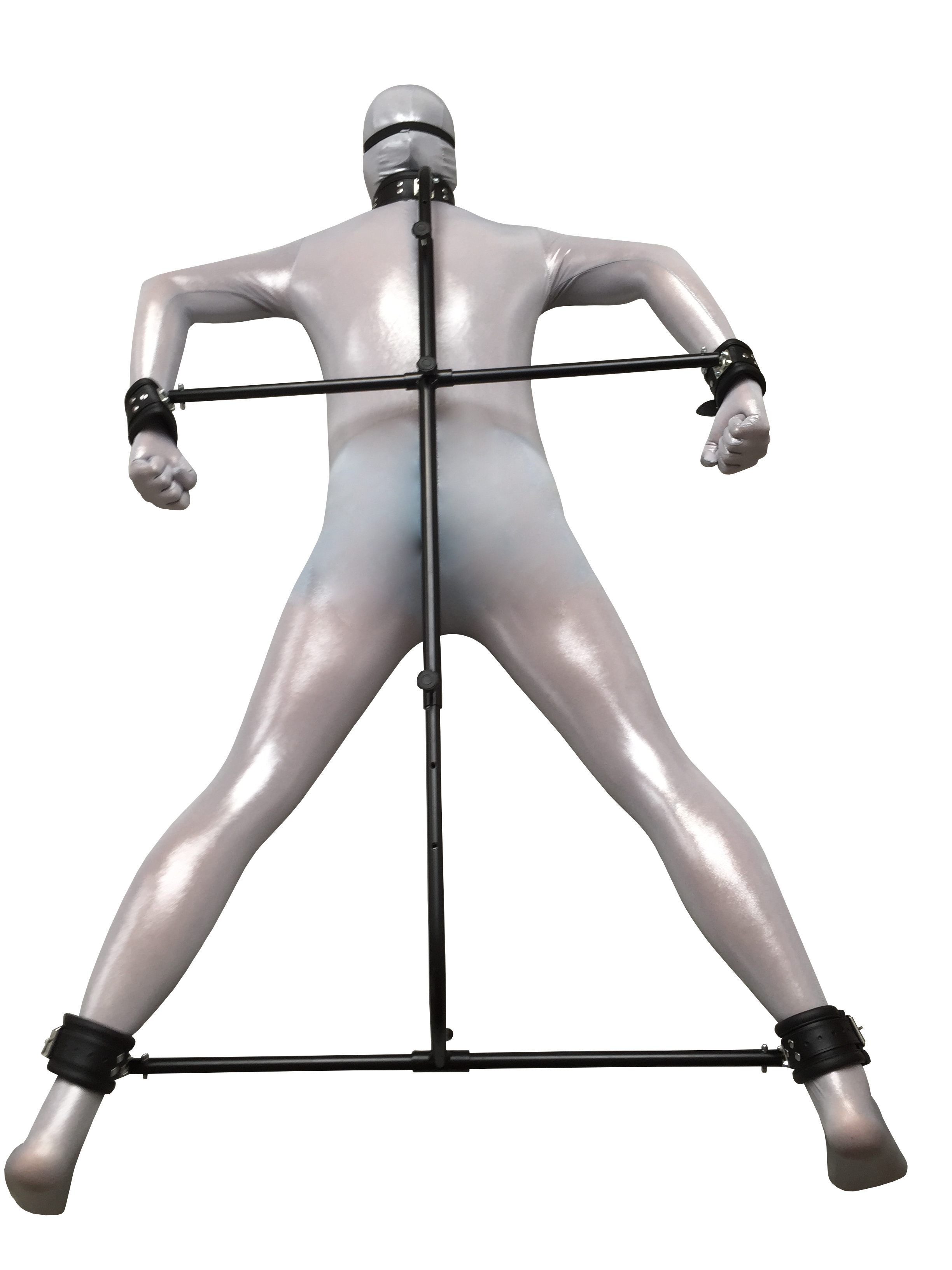 Bondage Pranger Ultimate, verstellbar, inkl. Halsband, Handfesseln und Fußfesseln