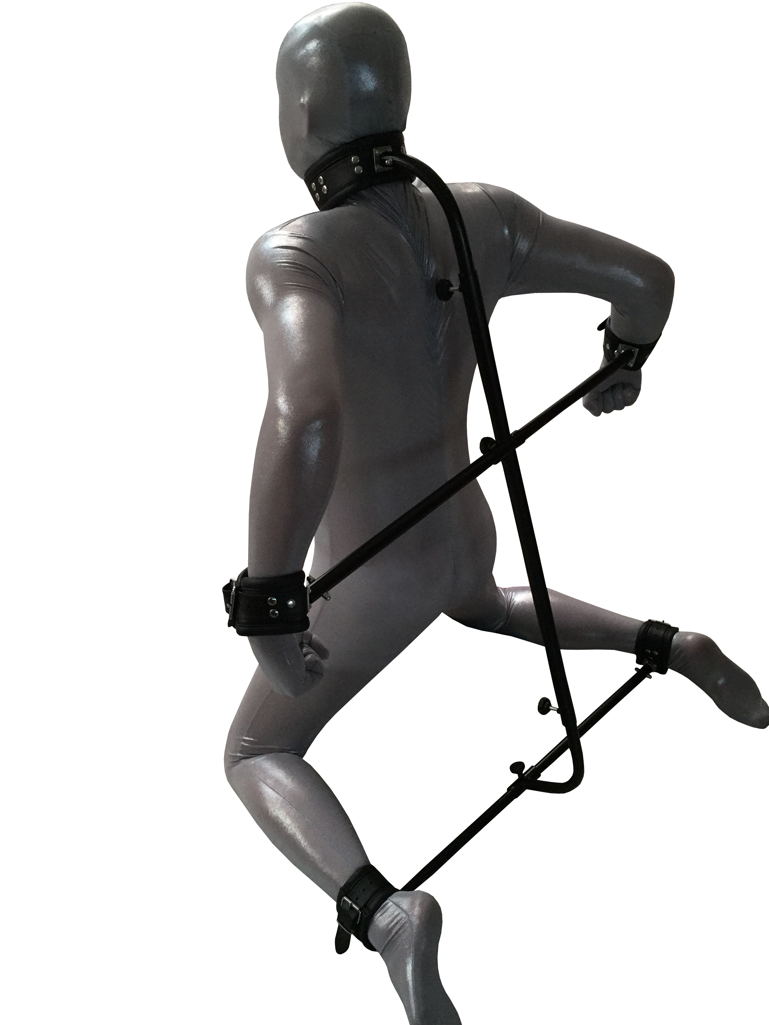 Bondage Pranger Ultimate, verstellbar, inkl. Halsband, Handfesseln und Fußfesseln