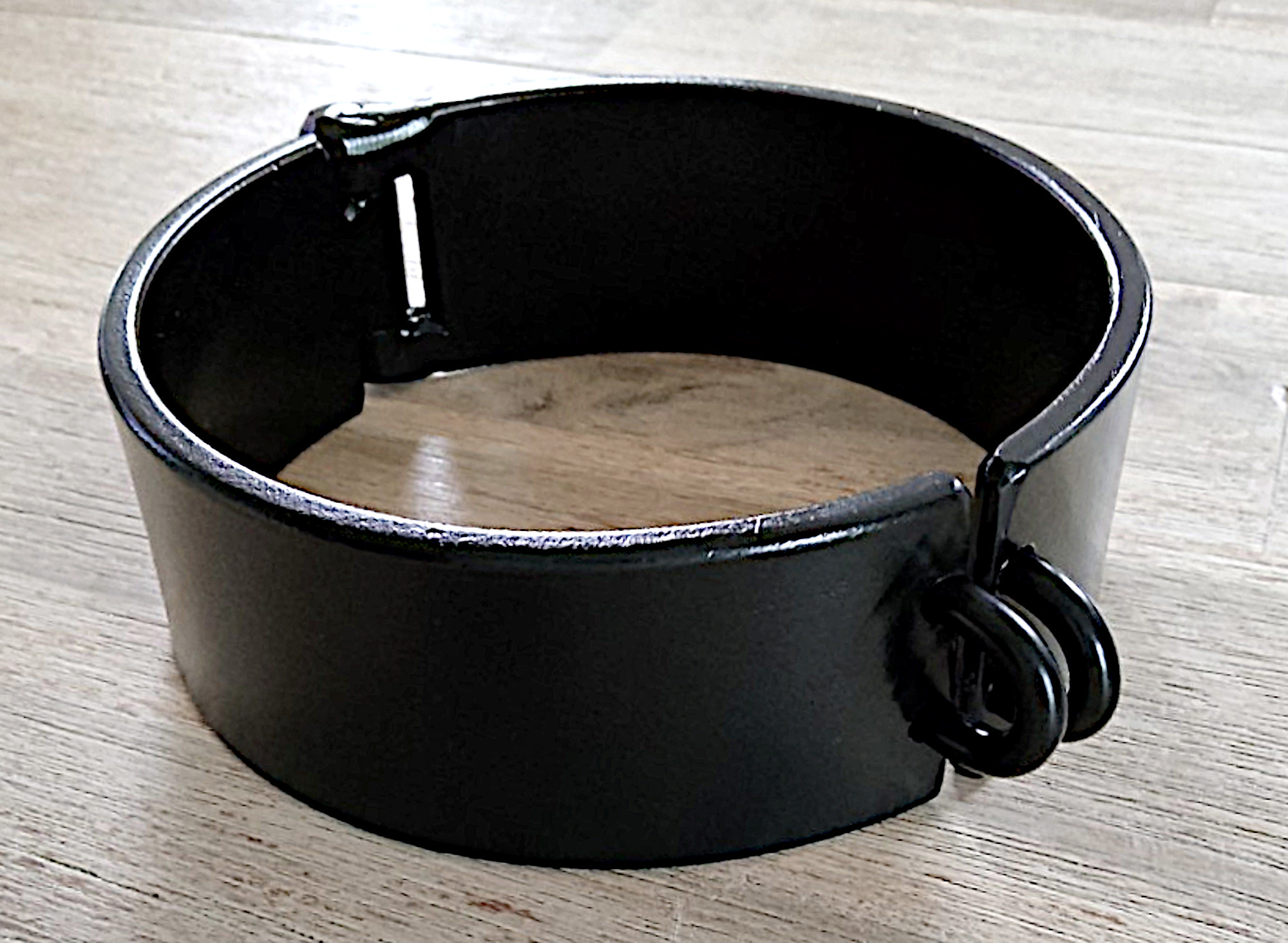 BDSM Steel collar Black Hell