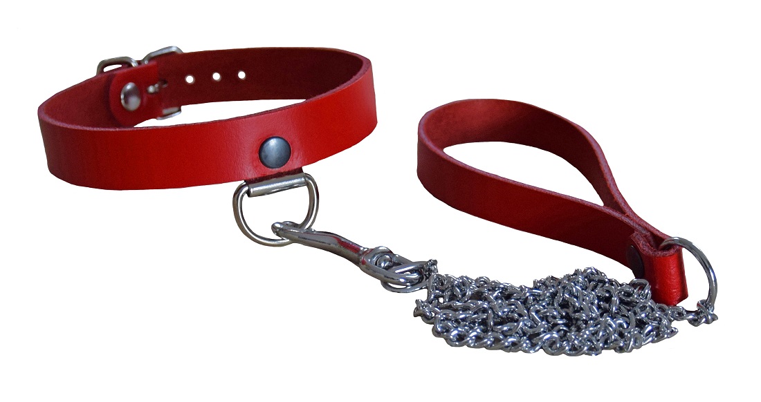 BDSM Fesselset / Halsband mit D-Ring inkl. Führleine