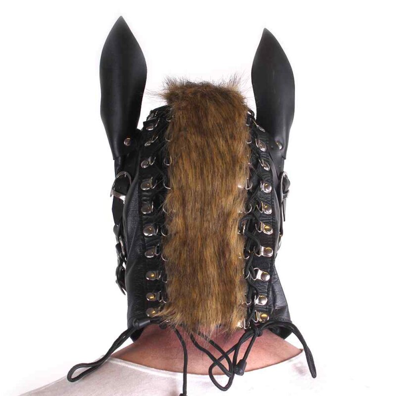 Horse Mask black leather