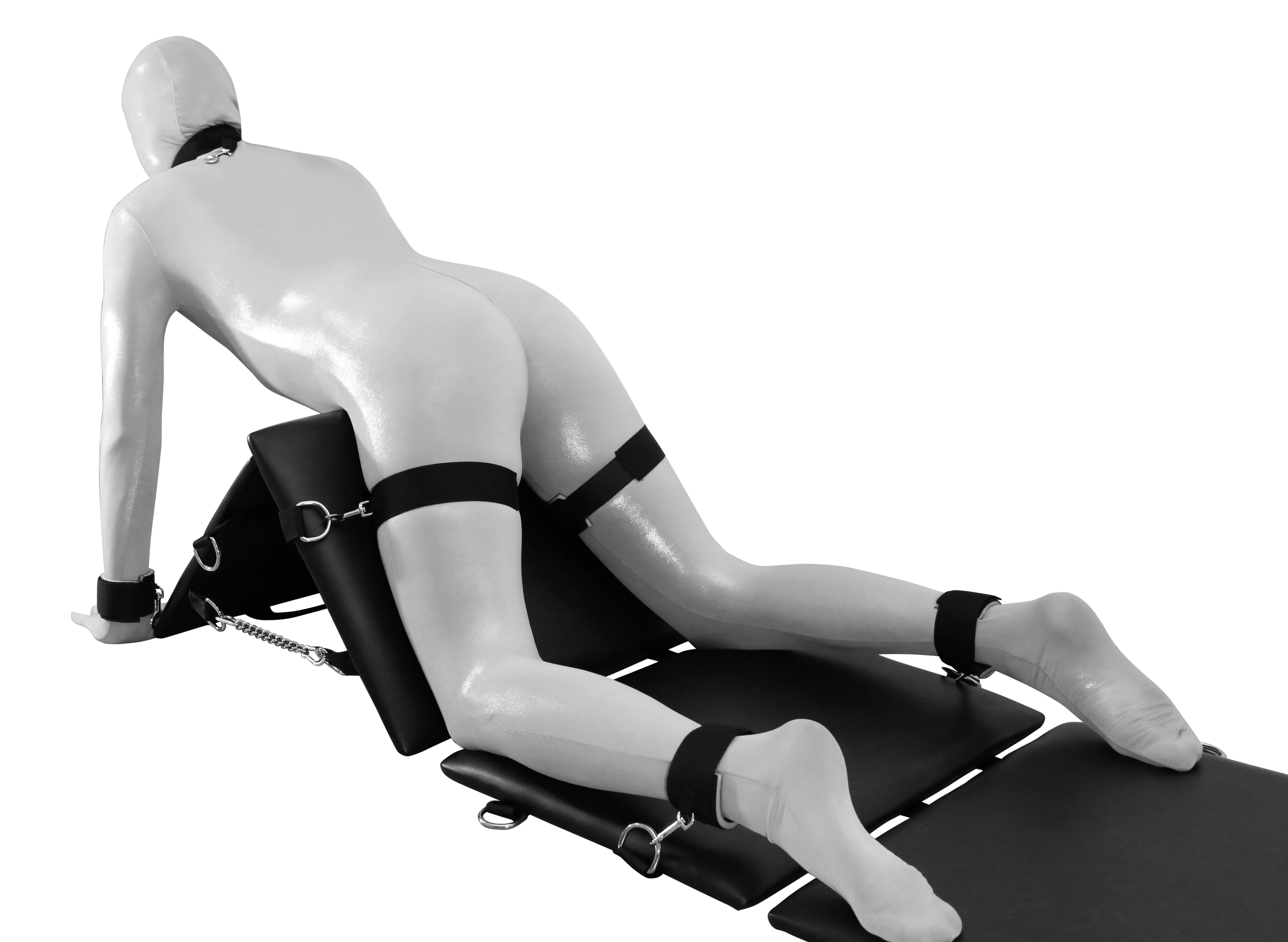 Premium Bondage Lounger inkl. Fesselzubehör - dick gepolstert