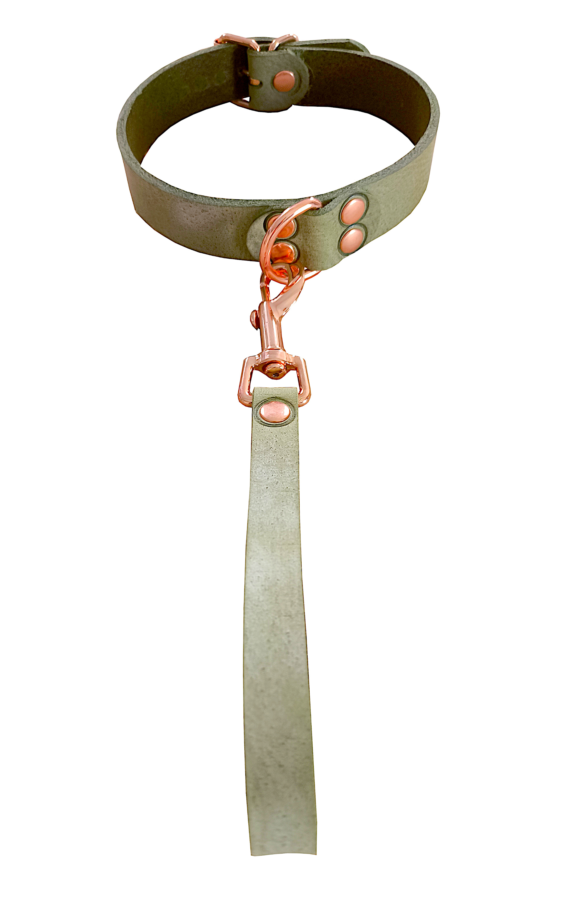 bdsm halsband oliv