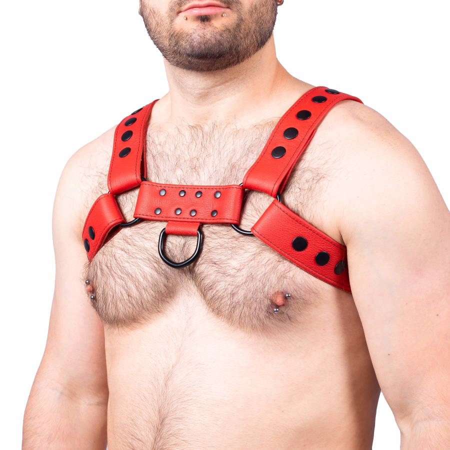 Robustes BDSM Leder Snap Harness Brustharness für Herren