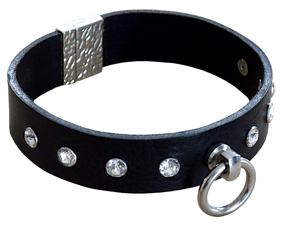 Edles PREMIUM Halsband der O mit SWAROVSKI Kristallen und Magnetverschluss - Maßanfertigung