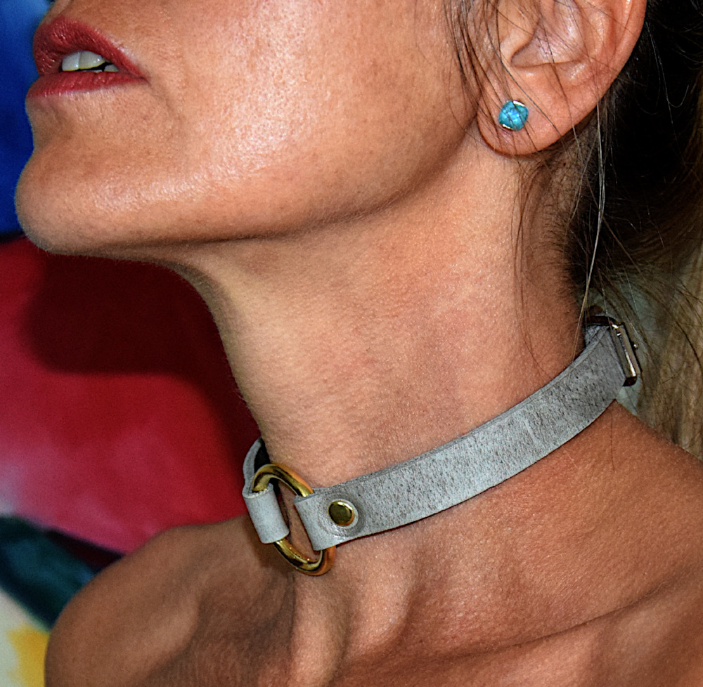 Terginum Grey Collection / Schmuck-Halsband mit Rundring