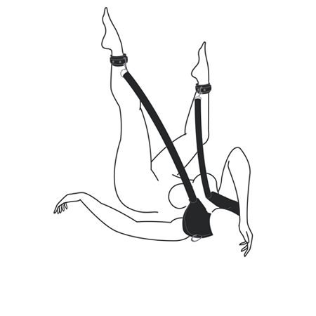 Pillow & Ankle Cuffs Leg Position Strap / Kopfkissen mit Fesseln