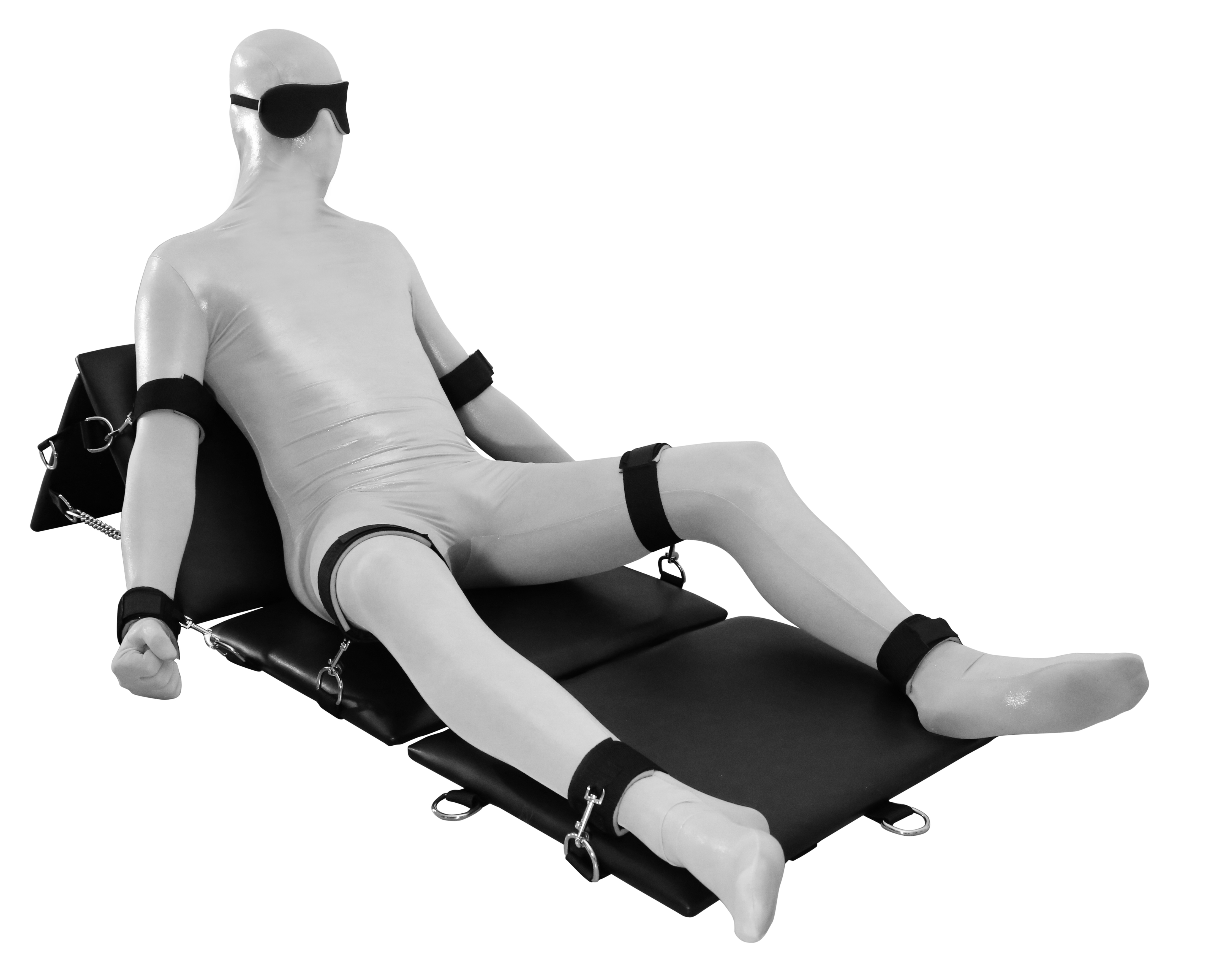 Premium Bondage Lounger inkl. Fesselzubehör - dick gepolstert