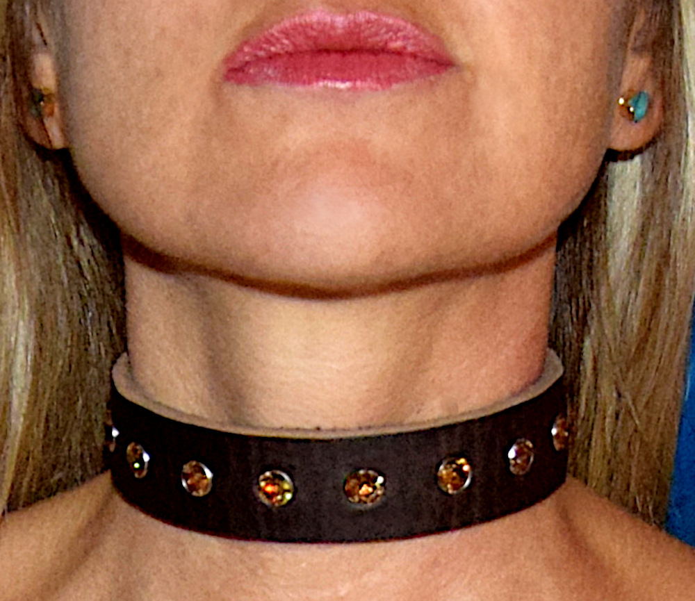 Edles PREMIUM Schmuck-Halsband mit SWAROVSKI Kristallen und Magnetverschluss, TOPAZ - Maßanfertigung