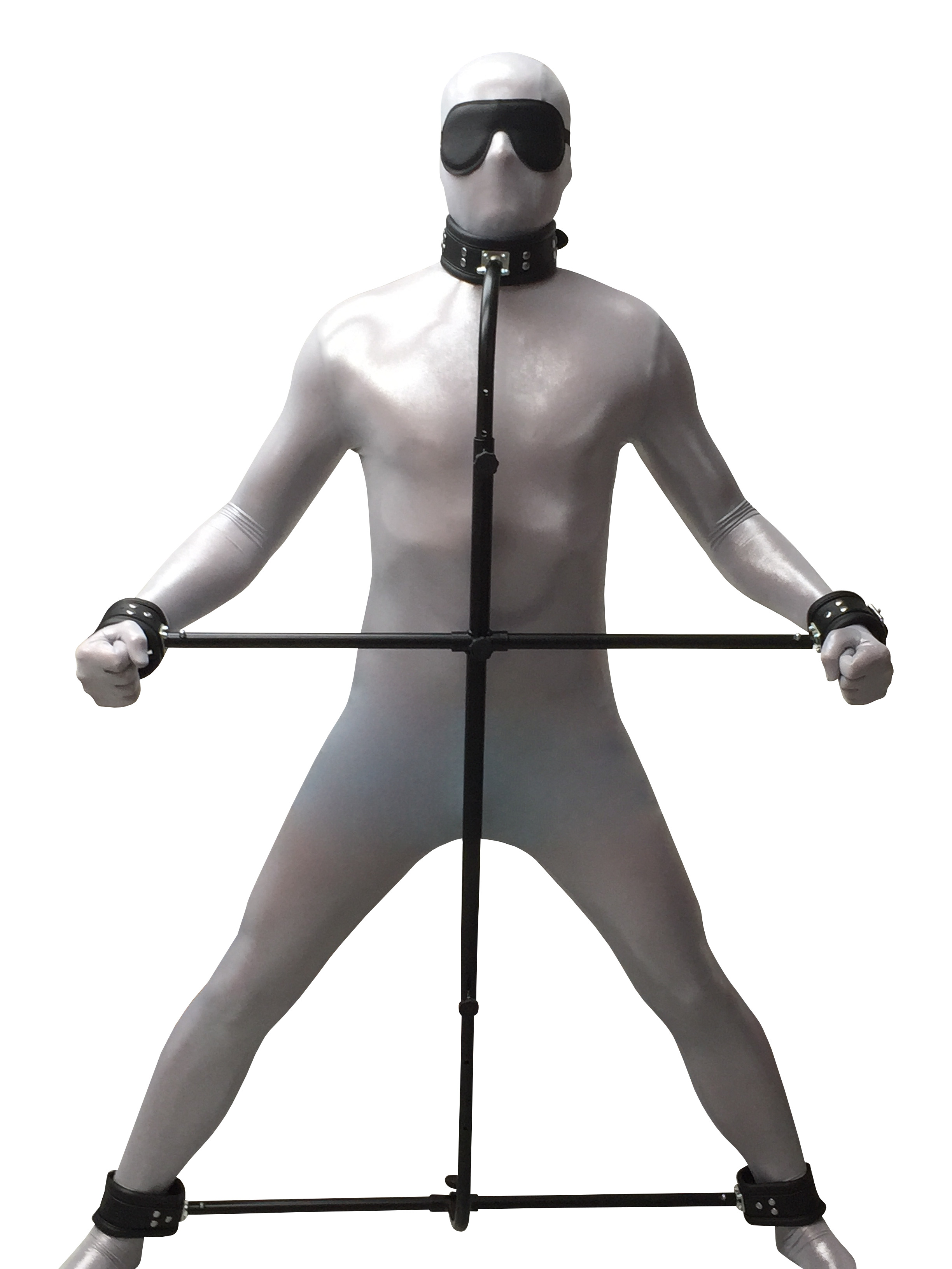 Bondage Pranger Ultimate, verstellbar, inkl. Halsband, Handfesseln und Fußfesseln