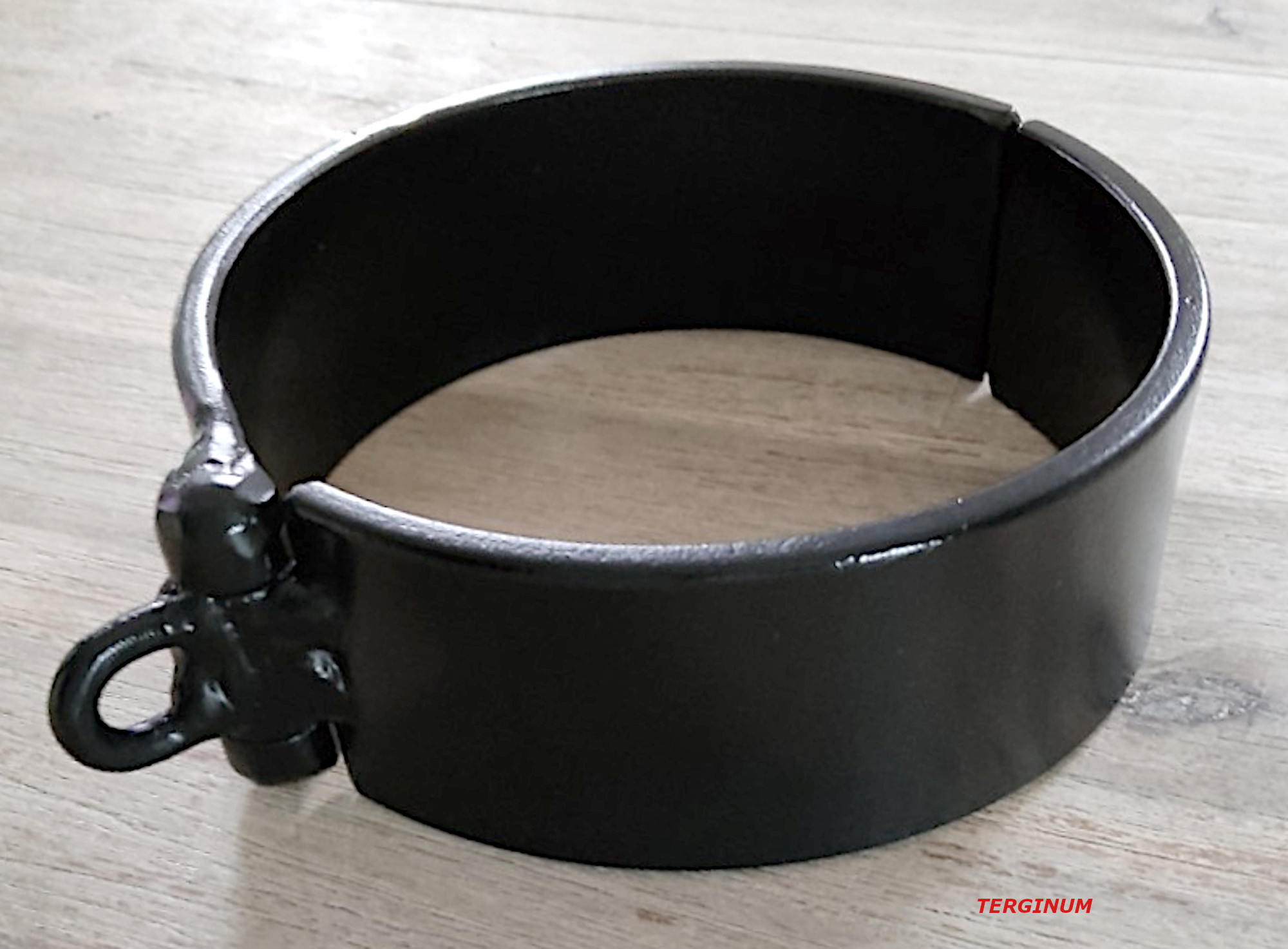 BDSM Steel collar Black Hell