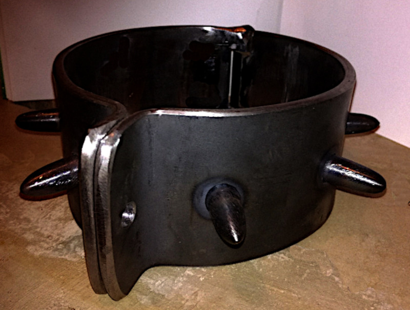 BDSM Steel Metal Bondage Collar Hedgehog Clamp