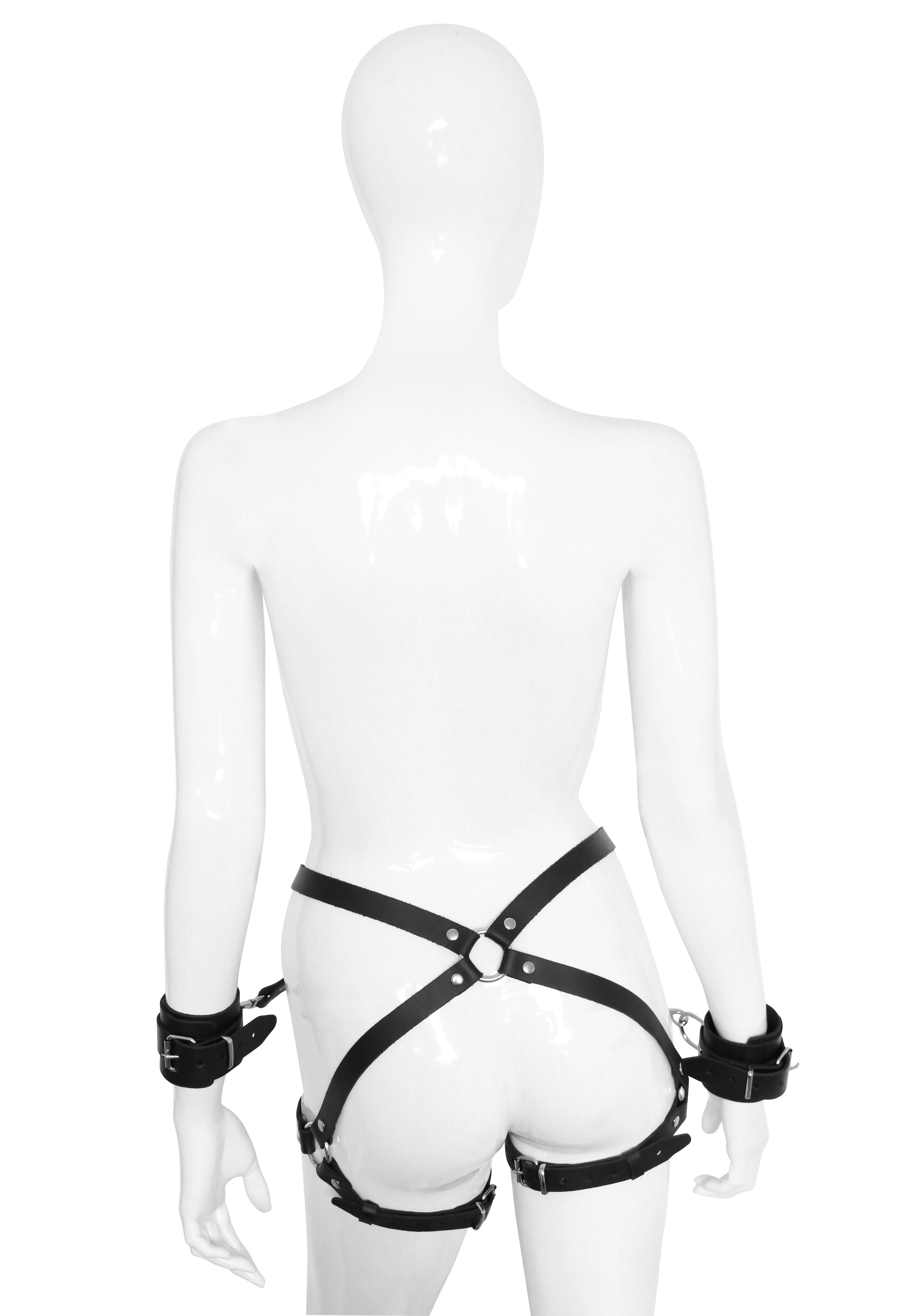BDSM Bondage Leder Ketten BH Set Harness