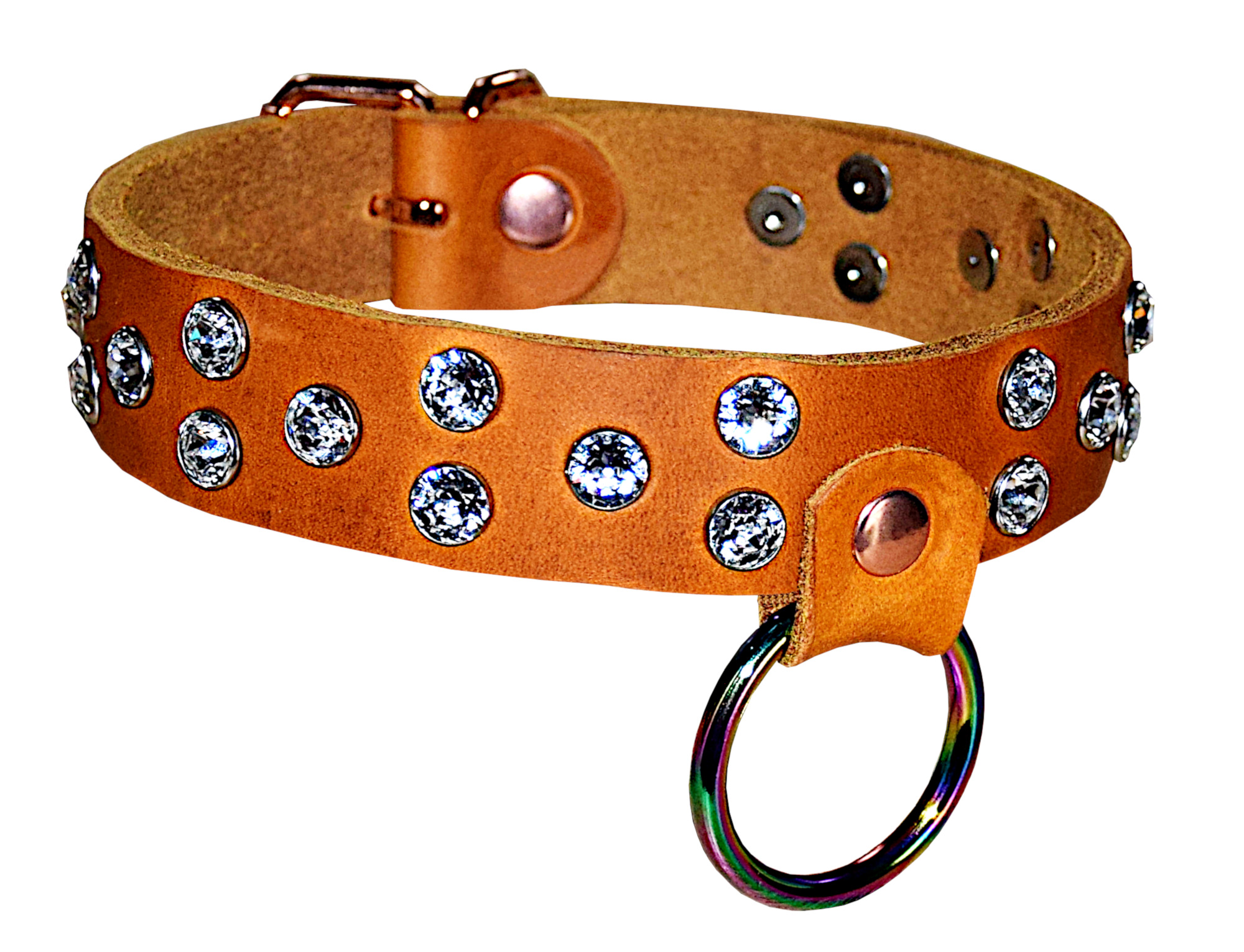 Exklusives Halsband mit Swarovski Kristallen und Rundring