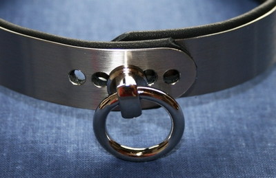 Edles Halsband der O aus Edelstahl, spitz - 20/40mm
