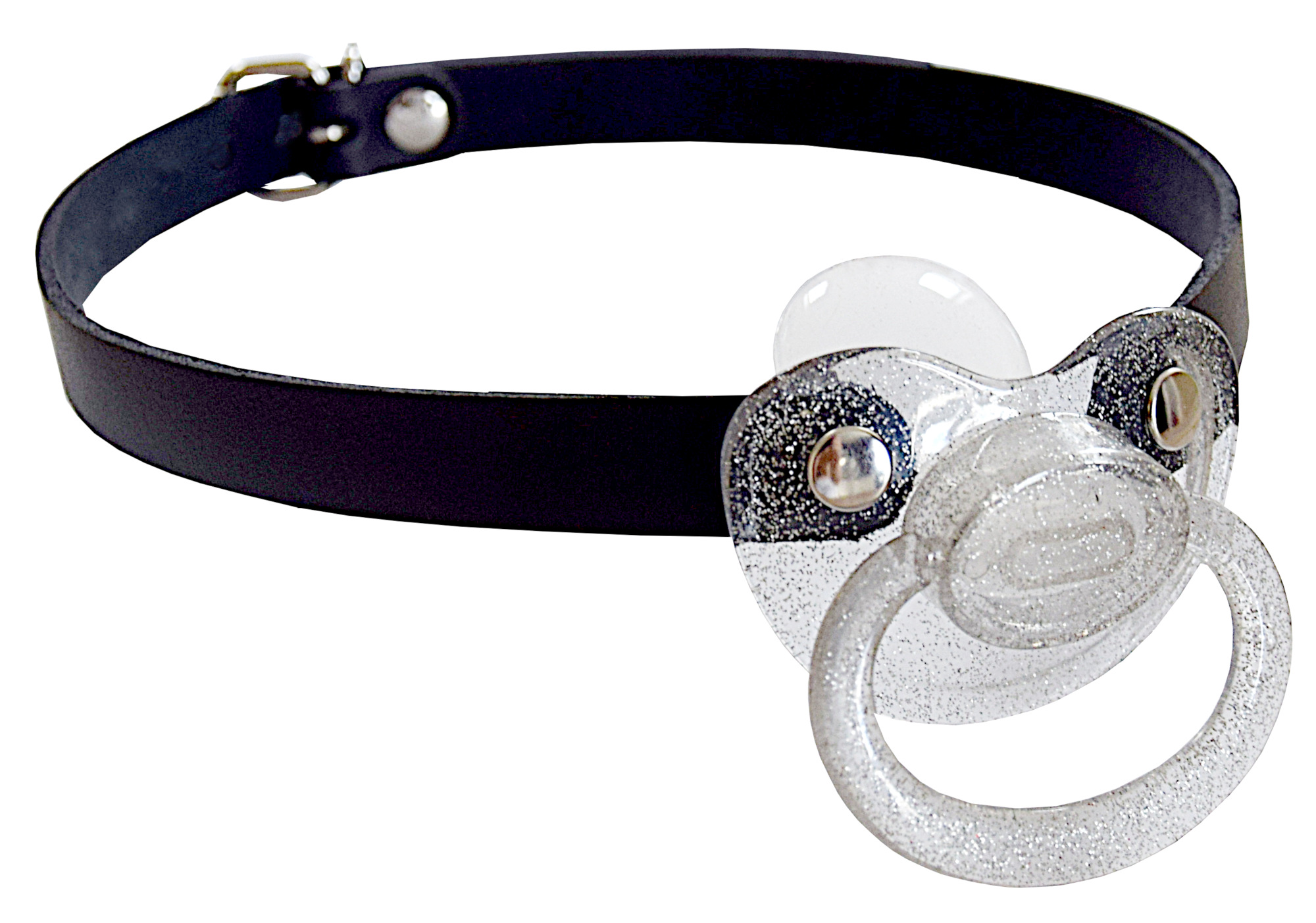 Adult Baby Knebel Mundknebel mit XXL Schnuller - transparent