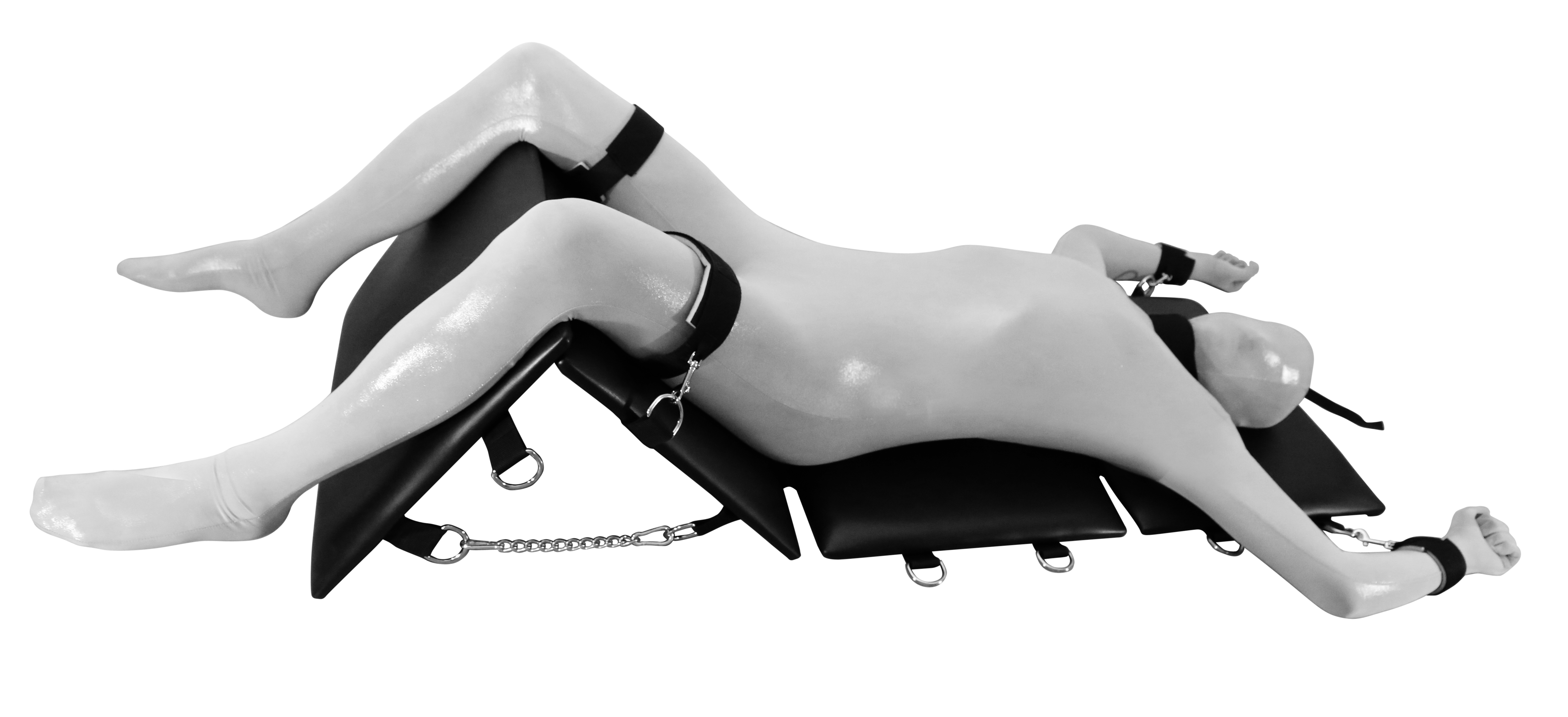 Premium Bondage Lounger inkl. Fesselzubehör - dick gepolstert