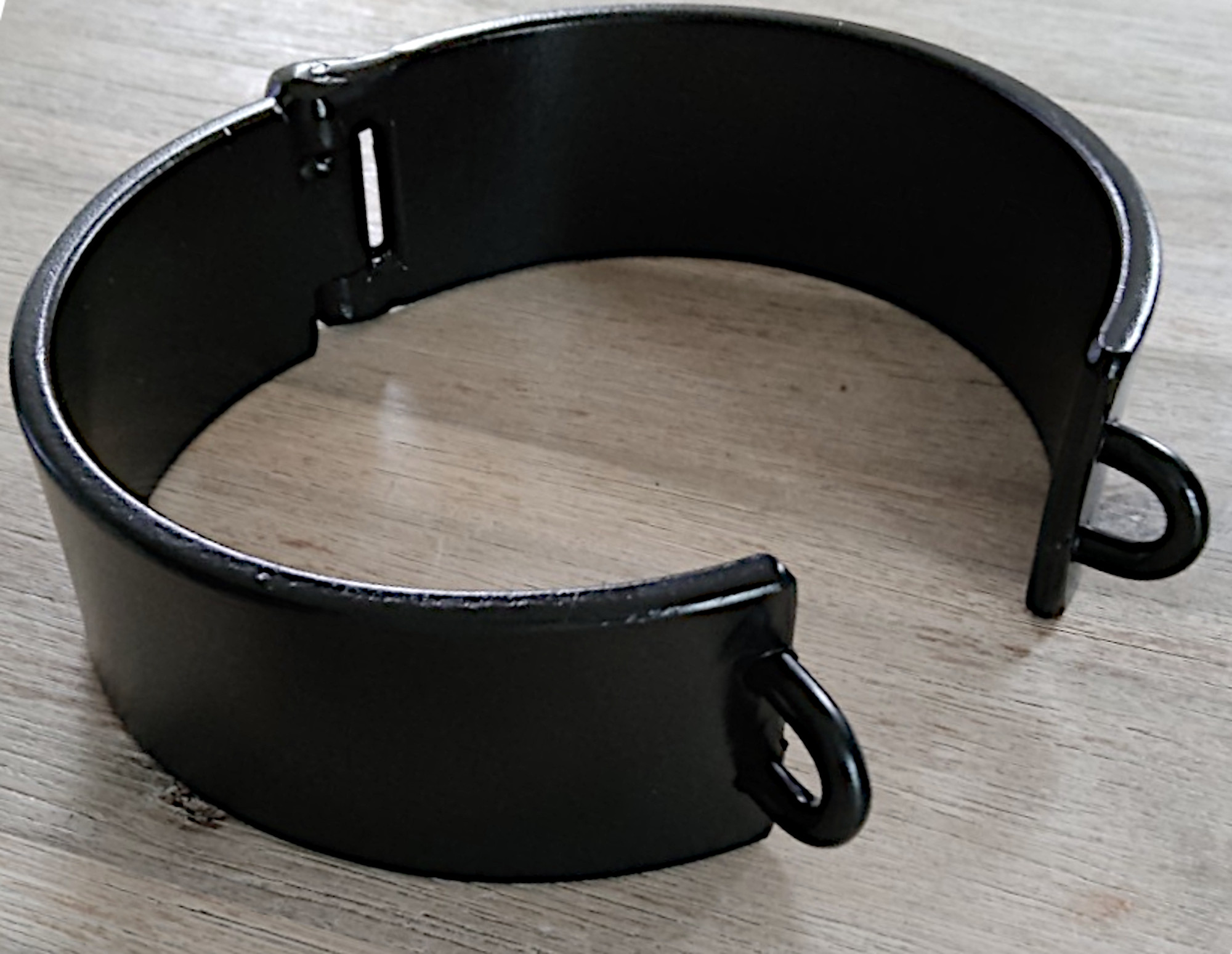BDSM Steel collar Black Hell