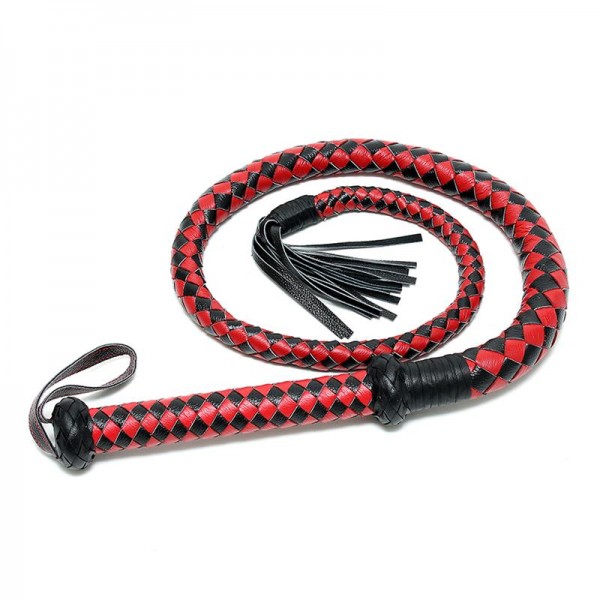 BDSM Bullwhip black / red