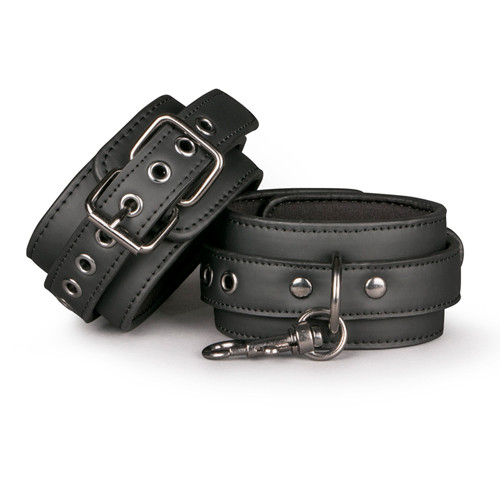 Black Leather Ankle cuffs