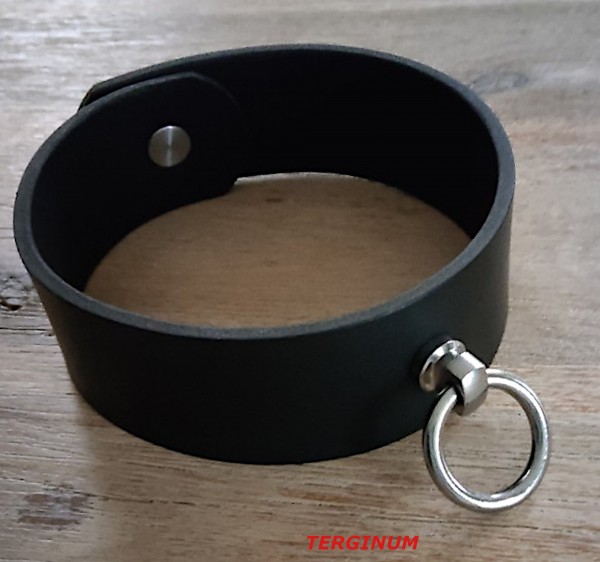 Abschließbares BDSM Halsband mit O-Ring / Verschluss: Steckbolzen inkl. Schloss / Maßanfertigung