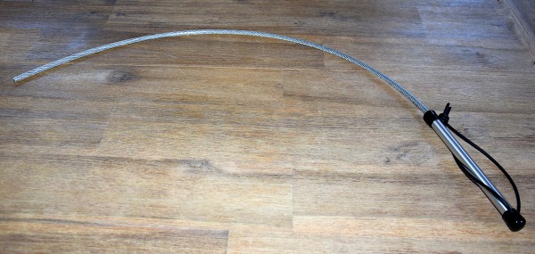 Rubber-coated BDSM wire rope whip impact rope with metal handle