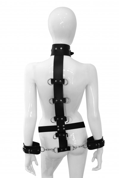 Armfessel Armbinder Fessel Rückenfessel mit Halsband und Rückenverstellung