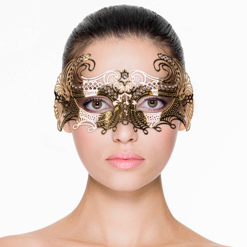 Mysterious Metal Eye Mask gold