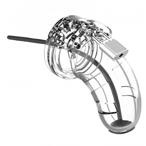 Harnröhren-Keuschheitskäfig mit Silikon Schaft 9 x 3,5 cm transparent