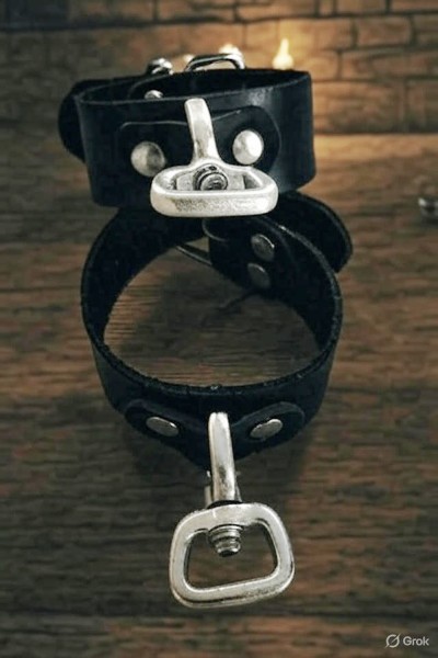 BDSM Leather bondage cuffs