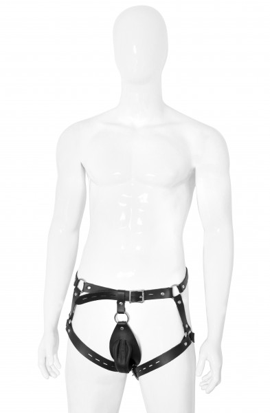 Leather Chastity Belt for Men