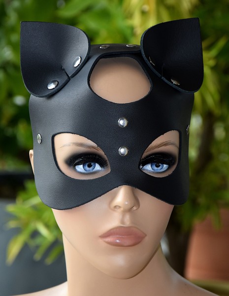 Gesichtsmaske Maske Ledermaske Katzenmaske Kitty