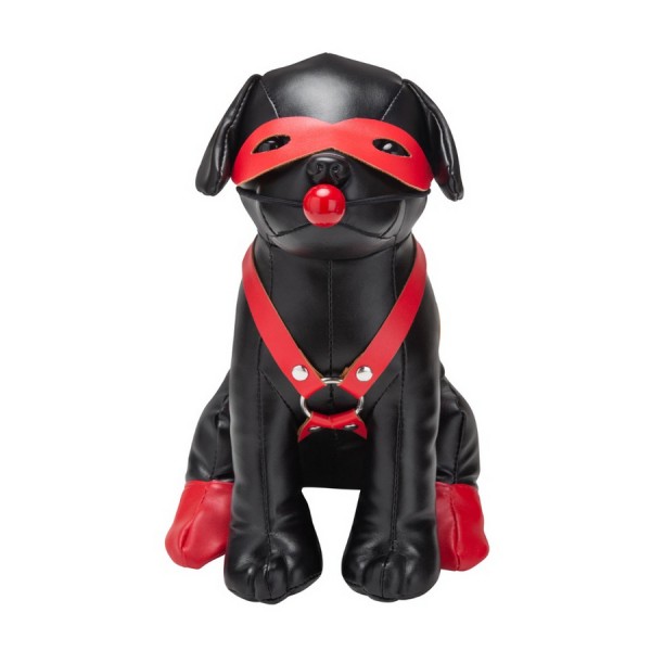 BDSM Welpchen Hund mit Harness, Knebel und Augenmaske
